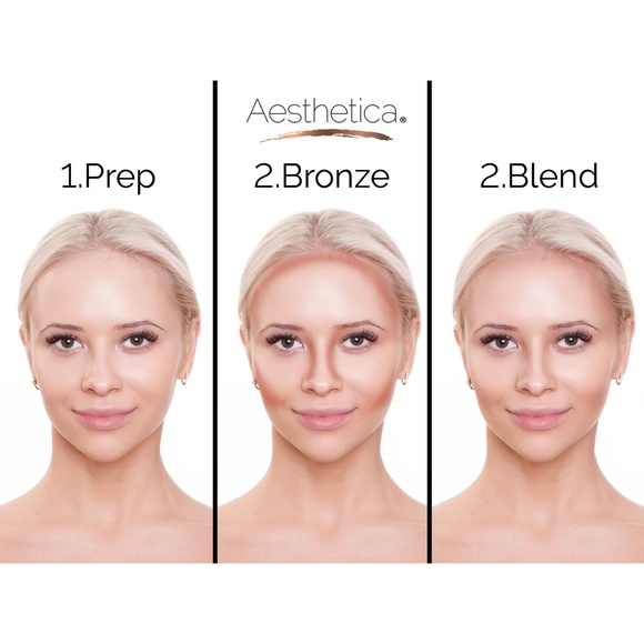 NWOB Aesthetica Sunset Bronzer Siky Powder Mirrored Compact - Picture 10 of 13